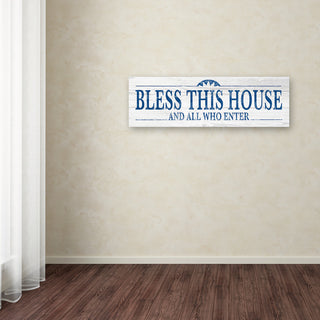 ALI Chris 'Bless This House' Canvas Art, 32x10