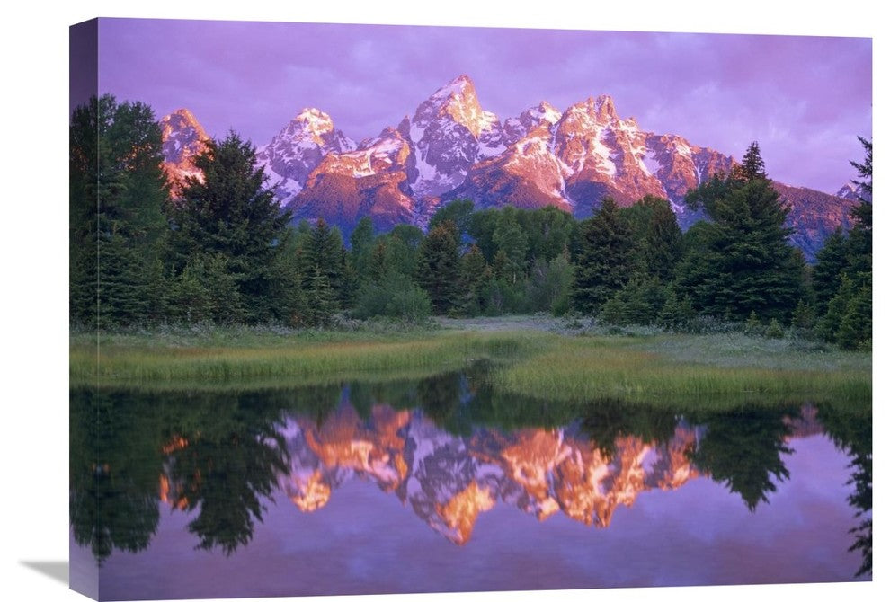 "Grand Tetons At Schwabacher Landing, Grand Teton Np, Wyoming" Artwork