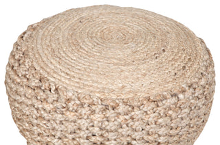 Natural Braided Jute Pouf