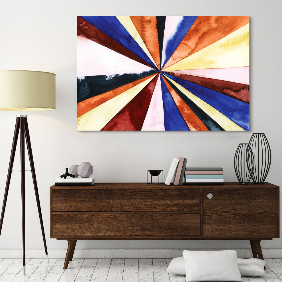 "Desert Layers 3" Abstract Wall Art Frameless Free Floating Tempered Art Glass