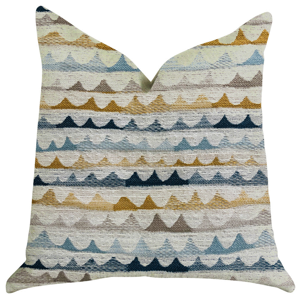 Caspian Rush Patterned Luxury Throw Pillow, 22"x22"