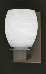 Apollo 1-Light Wall Sconce, Graphite/White Linen