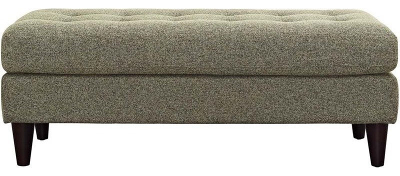 Modern Oatmeal Empress Upholstered Fabric Bench