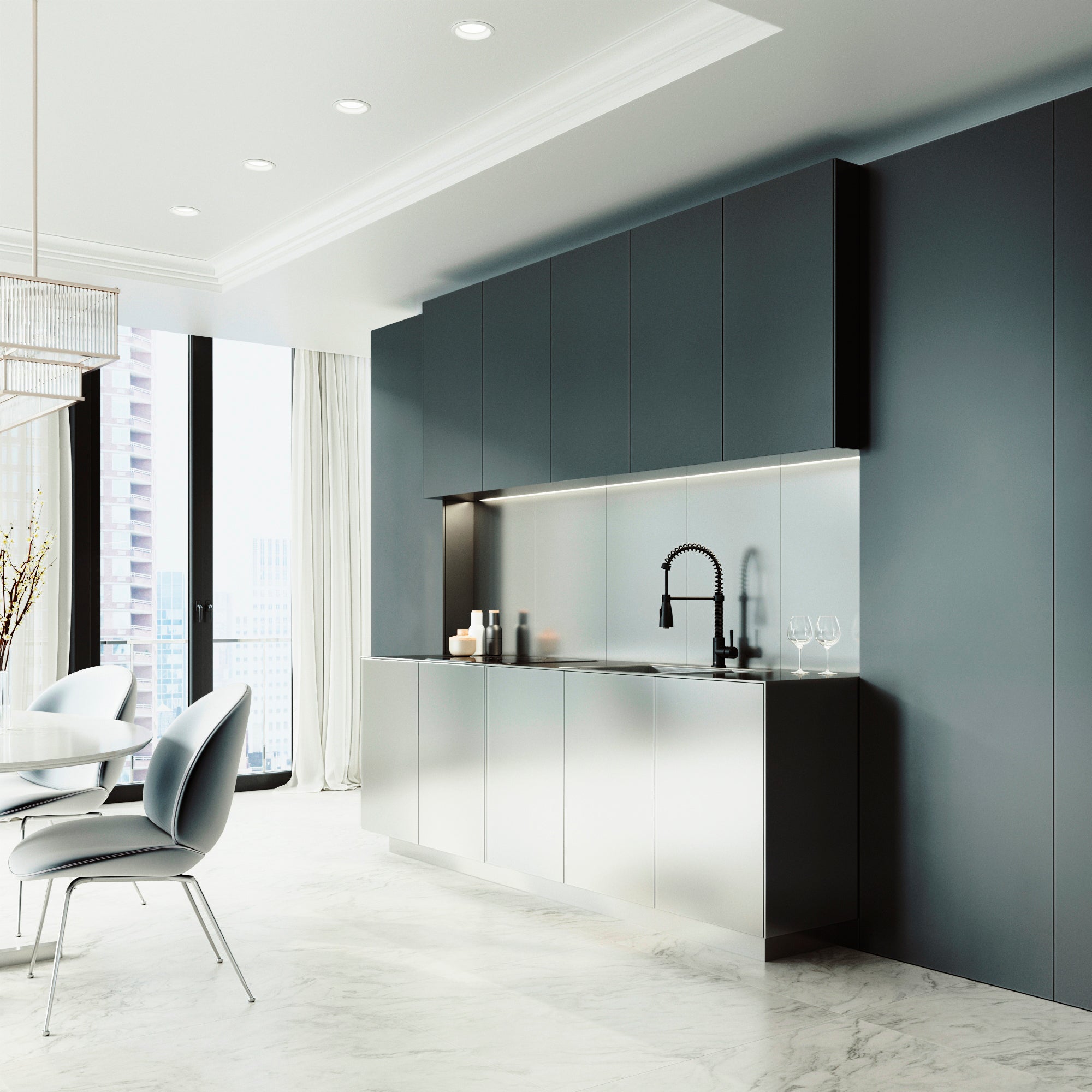 VIGO Brant 19" H Single Handle Pull-Down Sprayer Kitchen Faucet, Matte Black, Without Extras