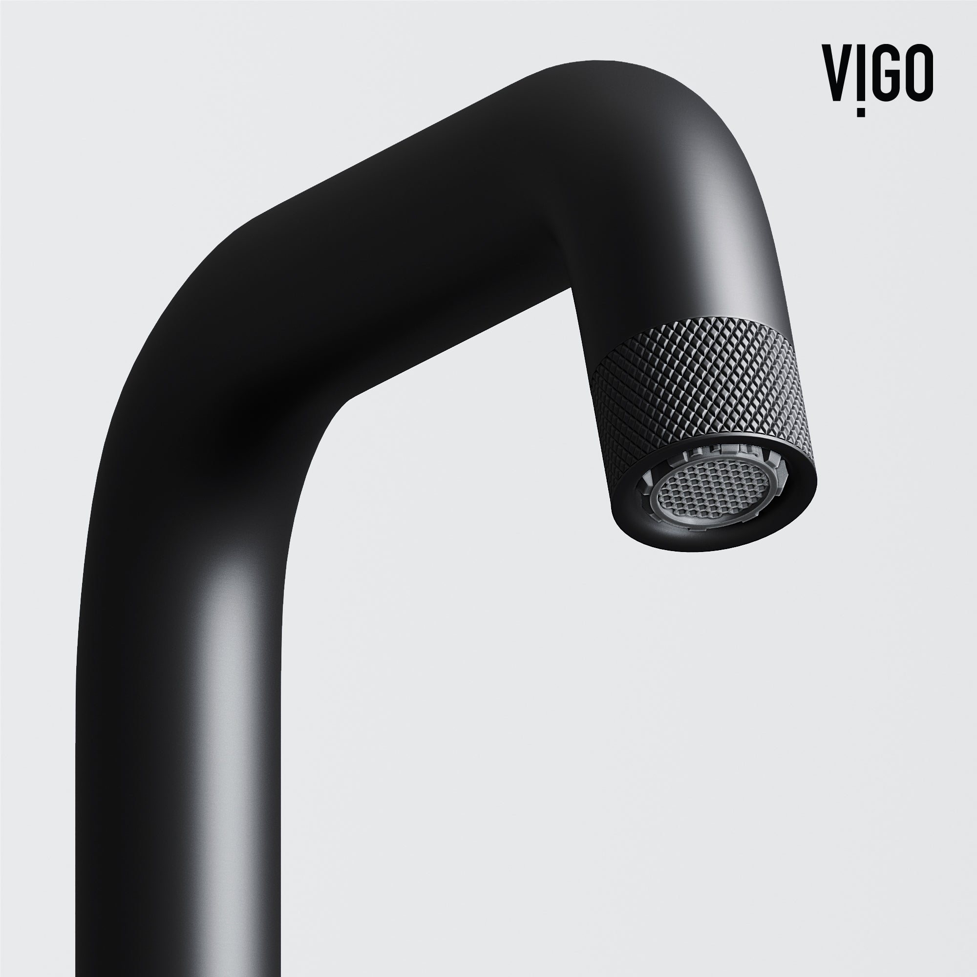 VIGO Cass 9" H Single Handle Single Hole Bathroom Faucet, Matte Black, Without Extras