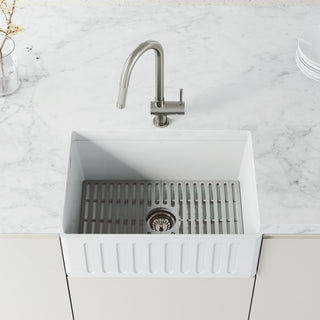 VIGO Gramercy 17" H Single Handle Pull-Down Sprayer Kitchen Faucet, Stainless Steel, Touchless, Without Extras
