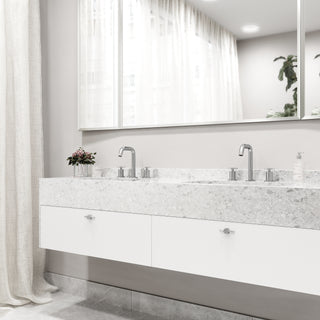 VIGO Cass 8" H 2-Handle Widespread Bathroom Faucet, Brushed Nickel