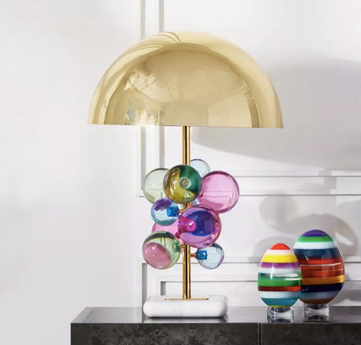 25"H Decoration Mushroom Table Lamp, Muticolor