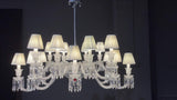 16 Lights Baccarat Style Pendant Light Luxury Banquet Crystal Chandelier