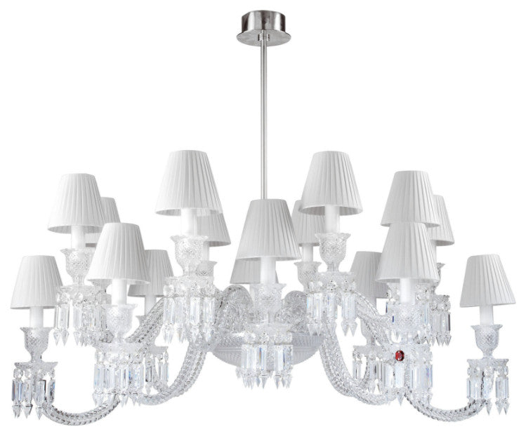 16 Lights Baccarat Style Pendant Light Luxury Banquet Crystal Chandelier