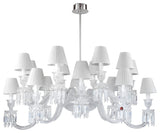 16 Lights Baccarat Style Pendant Light Luxury Banquet Crystal Chandelier