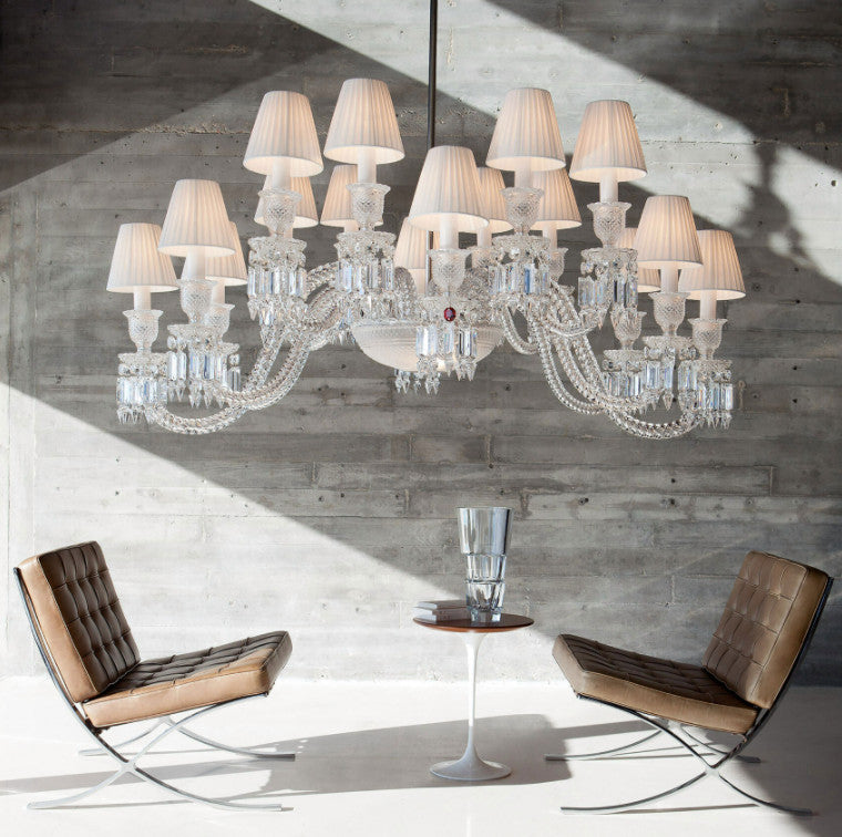 16 Lights Baccarat Style Pendant Light Luxury Banquet Crystal Chandelier