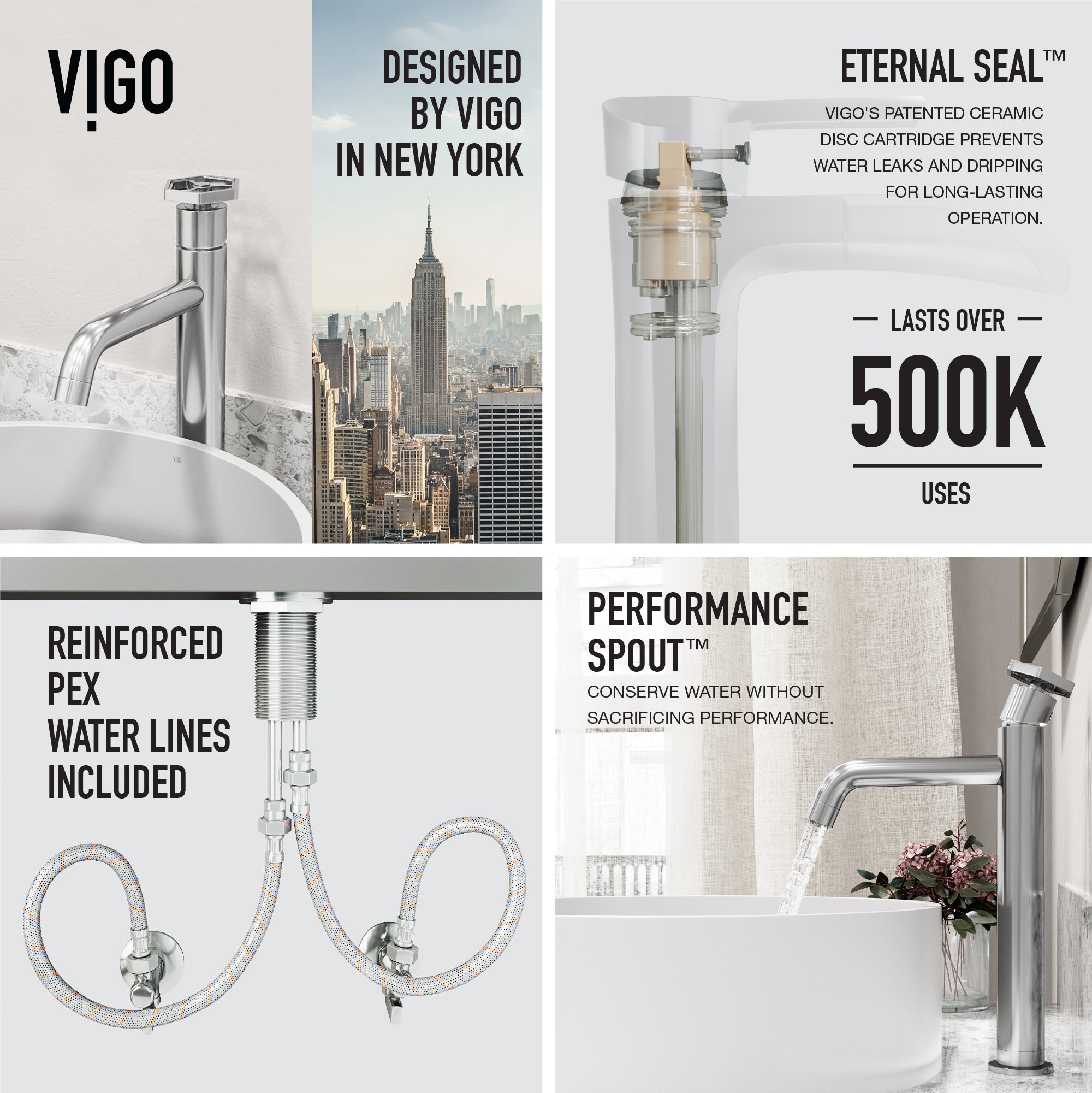 VIGO Ruxton 12" H Single Handle Single Hole Bathroom Vessel Faucet, Chrome