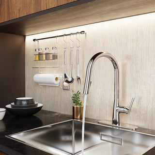 Modern Touchless Kitchen Faucet, Polished Chrome