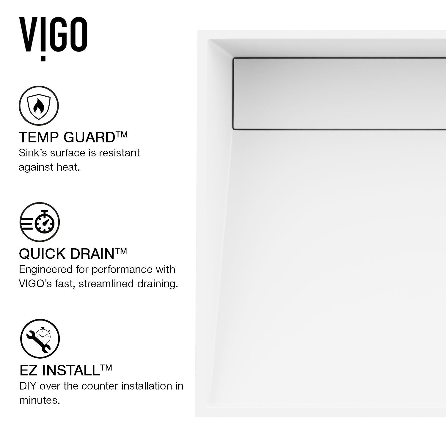 VIGO Starr 23"L x 15"W x 5"H Matte Stone Rectangular Bathroom Vessel Sink