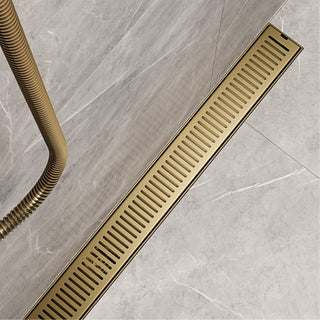 VIGO Elan Linear Shower Drain, Matte Brushed Gold, 36"
