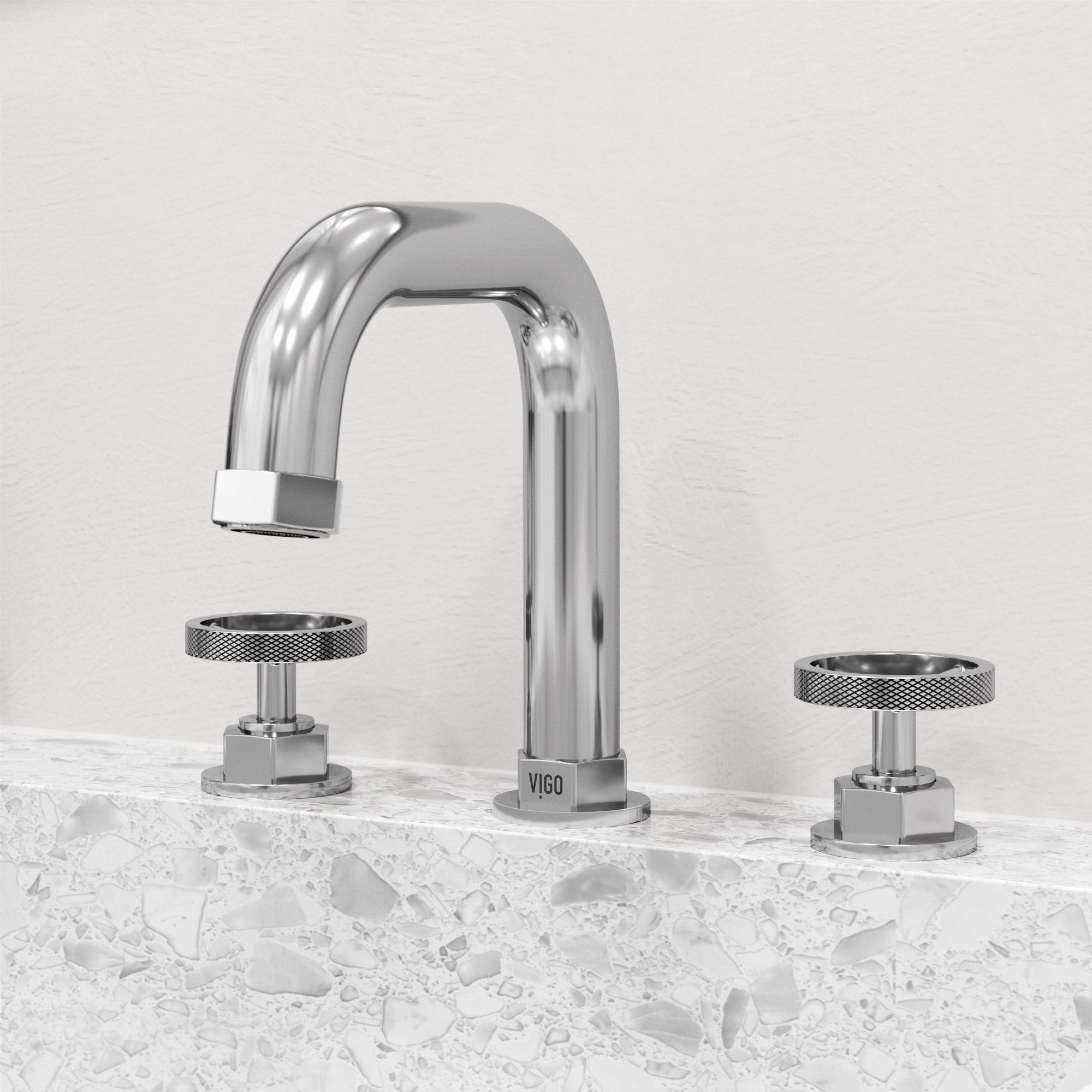 VIGO Hart 7" H 2-Handle Widespread Bathroom Faucet, Chrome