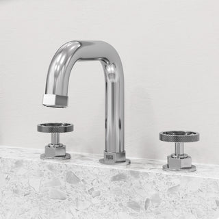 VIGO Hart 7" H 2-Handle Widespread Bathroom Faucet, Chrome