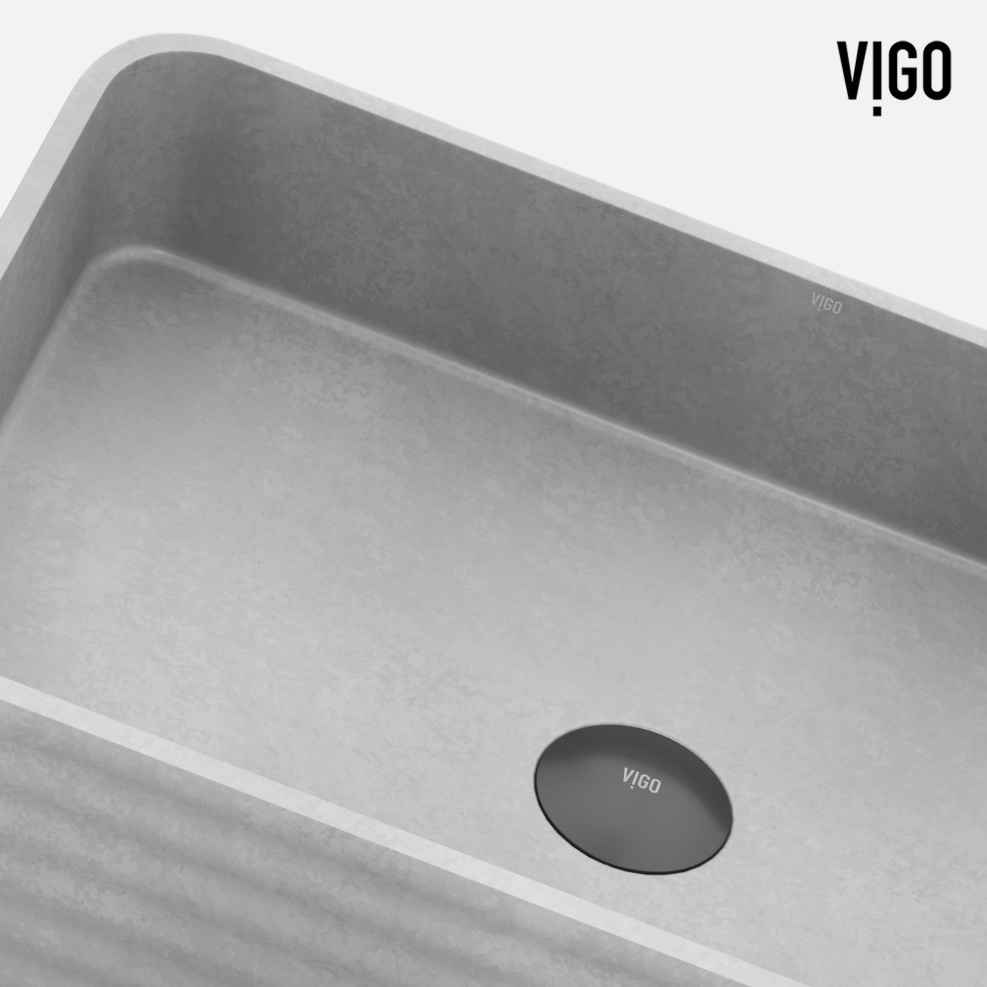VIGO Cadman 21"L x 14"W x 5"H Concreto Stone Rectangular Bathroom Vessel Sink