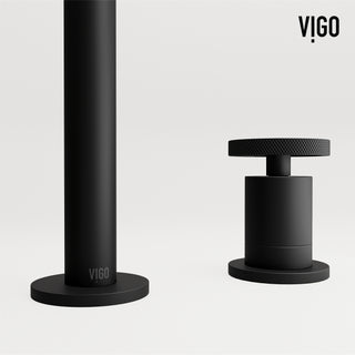 VIGO Cass 8" H 2-Handle Widespread Bathroom Faucet, Matte Black