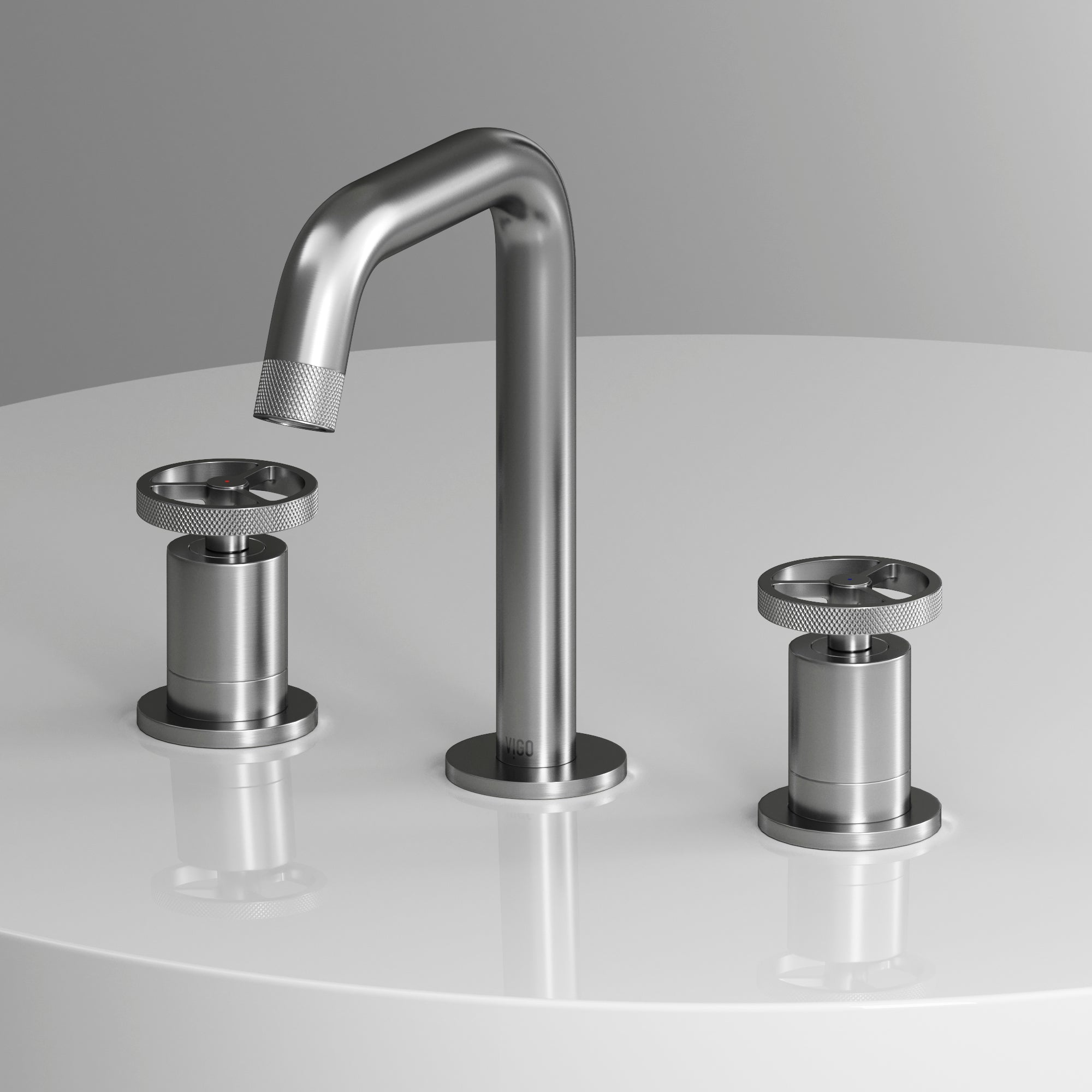 VIGO Cass 8" H 2-Handle Widespread Bathroom Faucet, Brushed Nickel