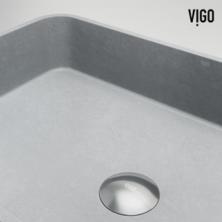 VIGO Cadman 21"L x 14"W x 5"H Concreto Stone Rectangular Bathroom Vessel Sink