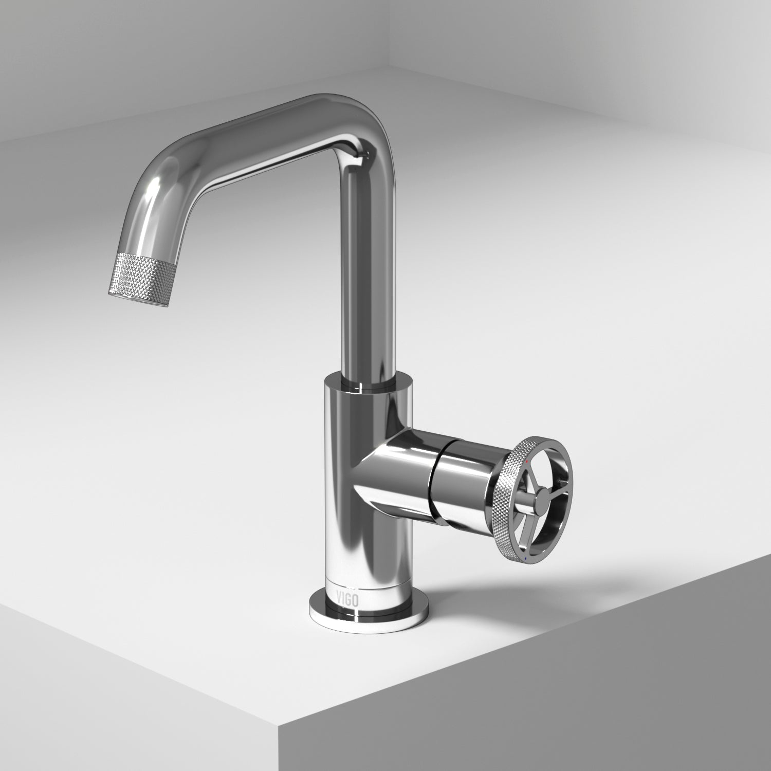 VIGO Cass 9" H Single Handle Single Hole Bathroom Faucet, Chrome, Without Extras