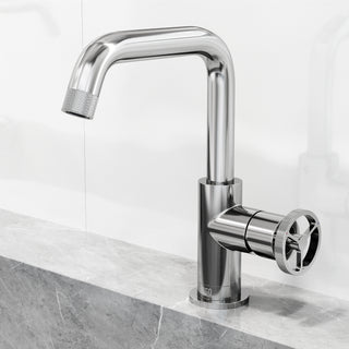 VIGO Cass 9" H Single Handle Single Hole Bathroom Faucet, Chrome, Without Extras
