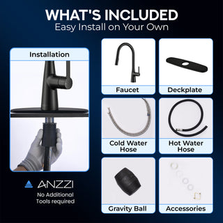 Modern Touchless Kitchen Faucet, Matte Black
