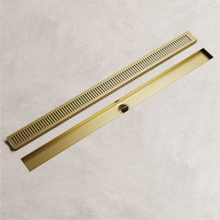 VIGO Elan Linear Shower Drain, Matte Brushed Gold, 36"
