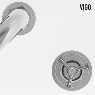 VIGO Hart 7" H 2-Handle Widespread Bathroom Faucet, Chrome