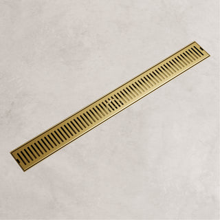 VIGO Elan Linear Shower Drain, Matte Brushed Gold, 24"