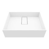 VIGO Bryant 17"L x 13"W x 5"H Matte Stone Rectangular Bathroom Vessel Sink