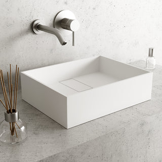 VIGO Bryant 17"L x 13"W x 5"H Matte Stone Rectangular Bathroom Vessel Sink