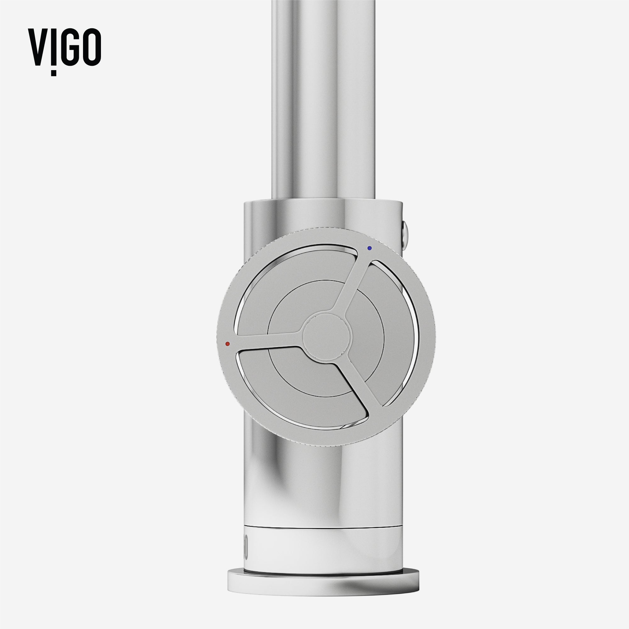 VIGO Cass Industrial 14" H Single Handle Kitchen Bar Faucet, Chrome