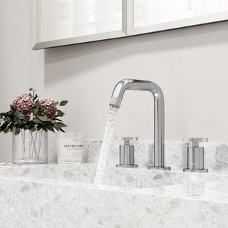 VIGO Cass 8" H 2-Handle Widespread Bathroom Faucet, Brushed Nickel