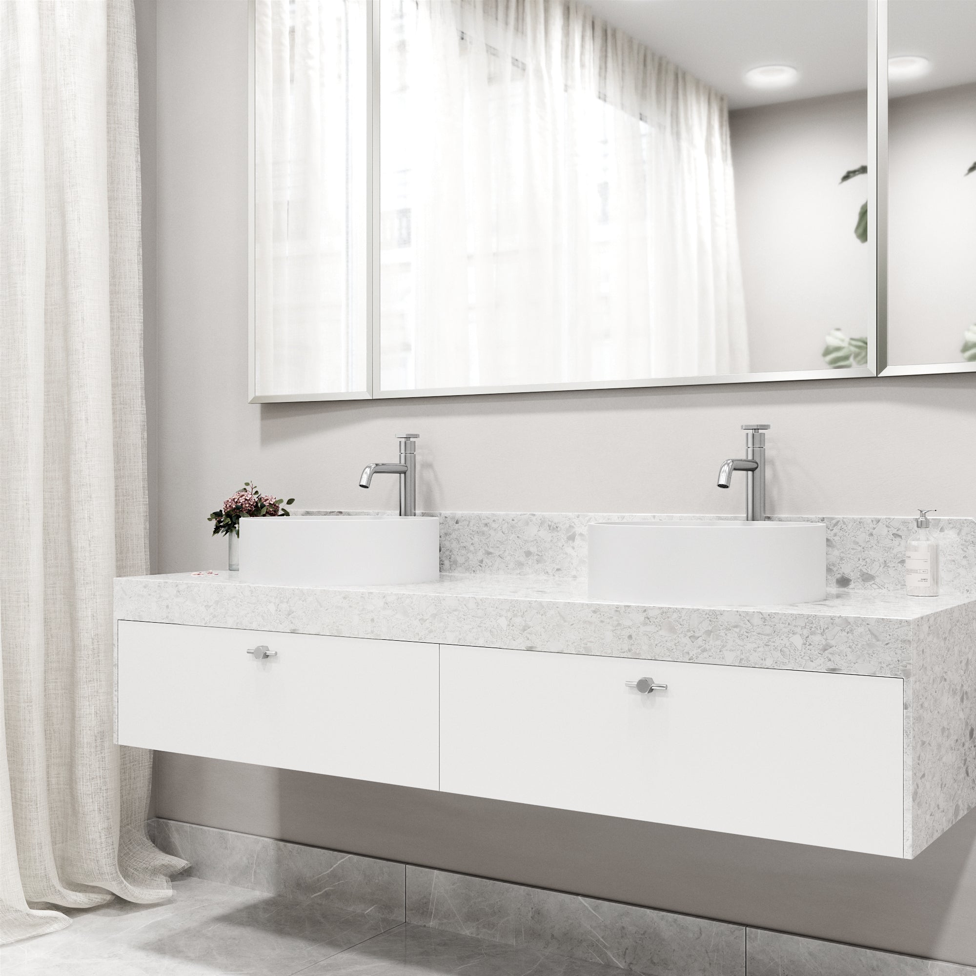 VIGO Ruxton 12" H Single Handle Single Hole Bathroom Vessel Faucet, Chrome