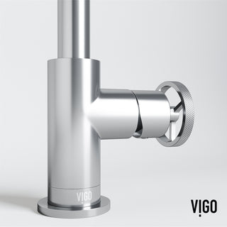 VIGO Cass 9" H Single Handle Single Hole Bathroom Faucet, Chrome, Without Extras
