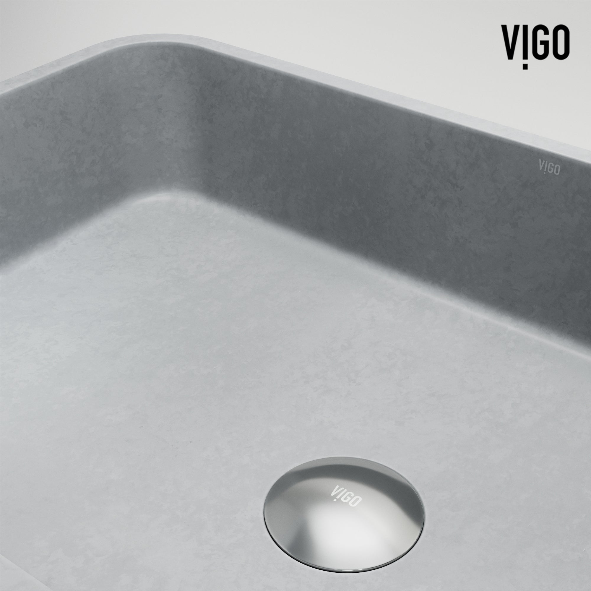 VIGO Cypress 21"L x 14"W x 5"H Concreto Stone Rectangular Bathroom Vessel Sink