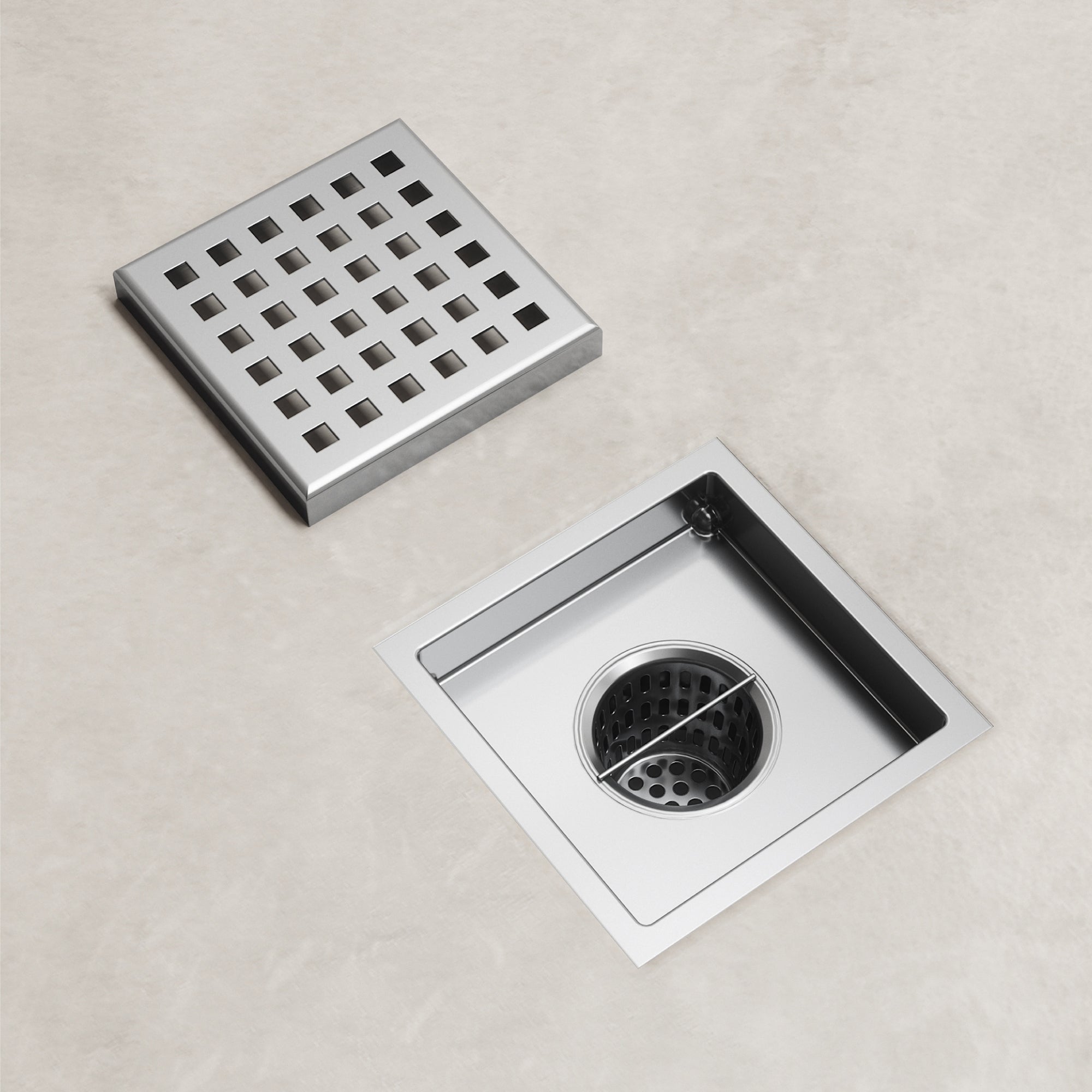 VIGO Elan Linear Shower Drain, Chrome, 4"