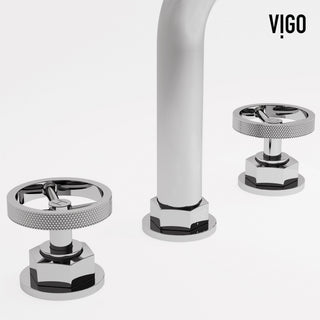 VIGO Hart 7" H 2-Handle Widespread Bathroom Faucet, Chrome