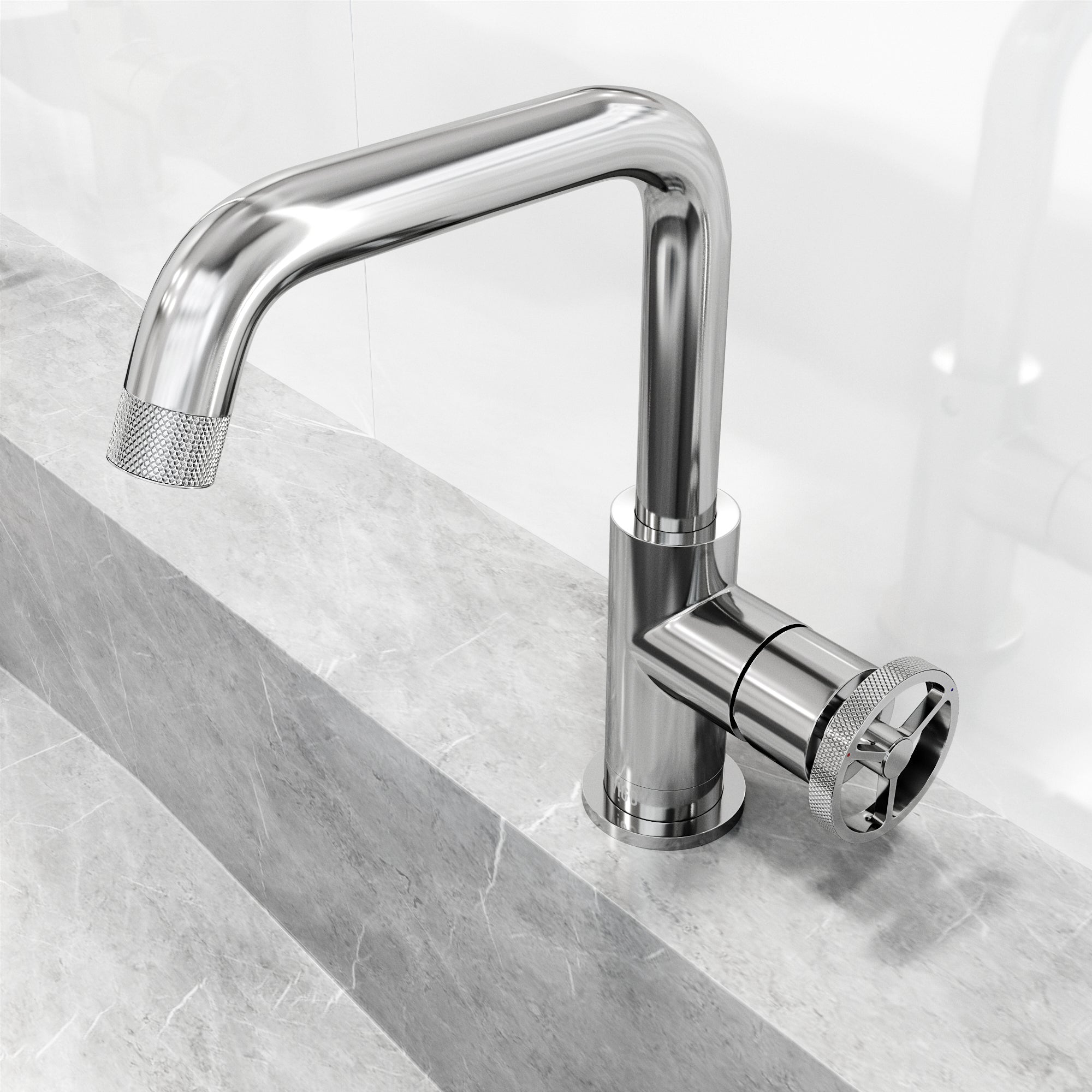 VIGO Cass 9" H Single Handle Single Hole Bathroom Faucet, Chrome, Without Extras
