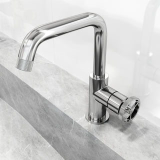 VIGO Cass 9" H Single Handle Single Hole Bathroom Faucet, Chrome, Without Extras