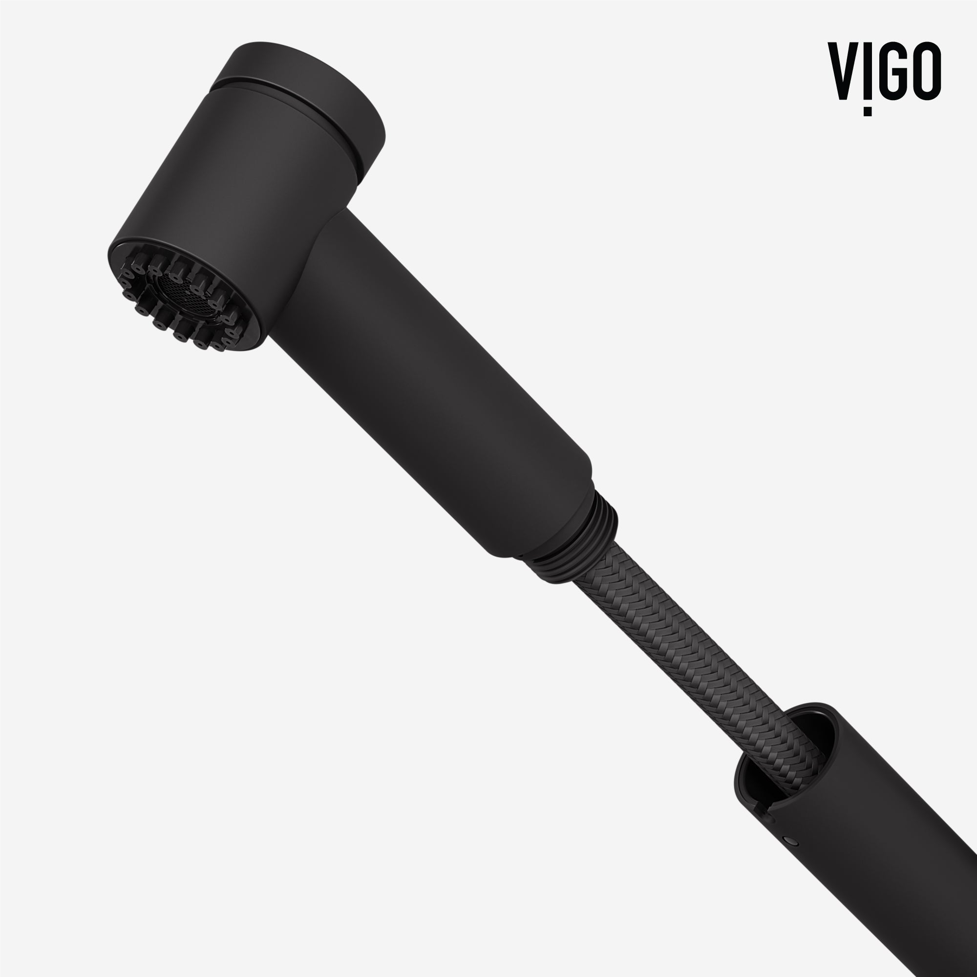 VIGO Branson 9" H Single Handle Pull-Out Sprayer Kitchen Faucet, Matte Black, Without Extras