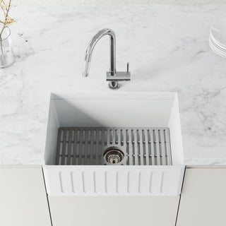 VIGO Gramercy 17" H Single Handle Pull-Down Sprayer Kitchen Faucet, Chrome, Touchless, Without Extras