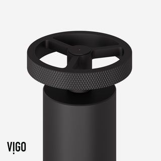 VIGO Cass 12" H 2-Handle Widespread Bridge Pull-Out Sprayer Kitchen Faucet, Matte Black