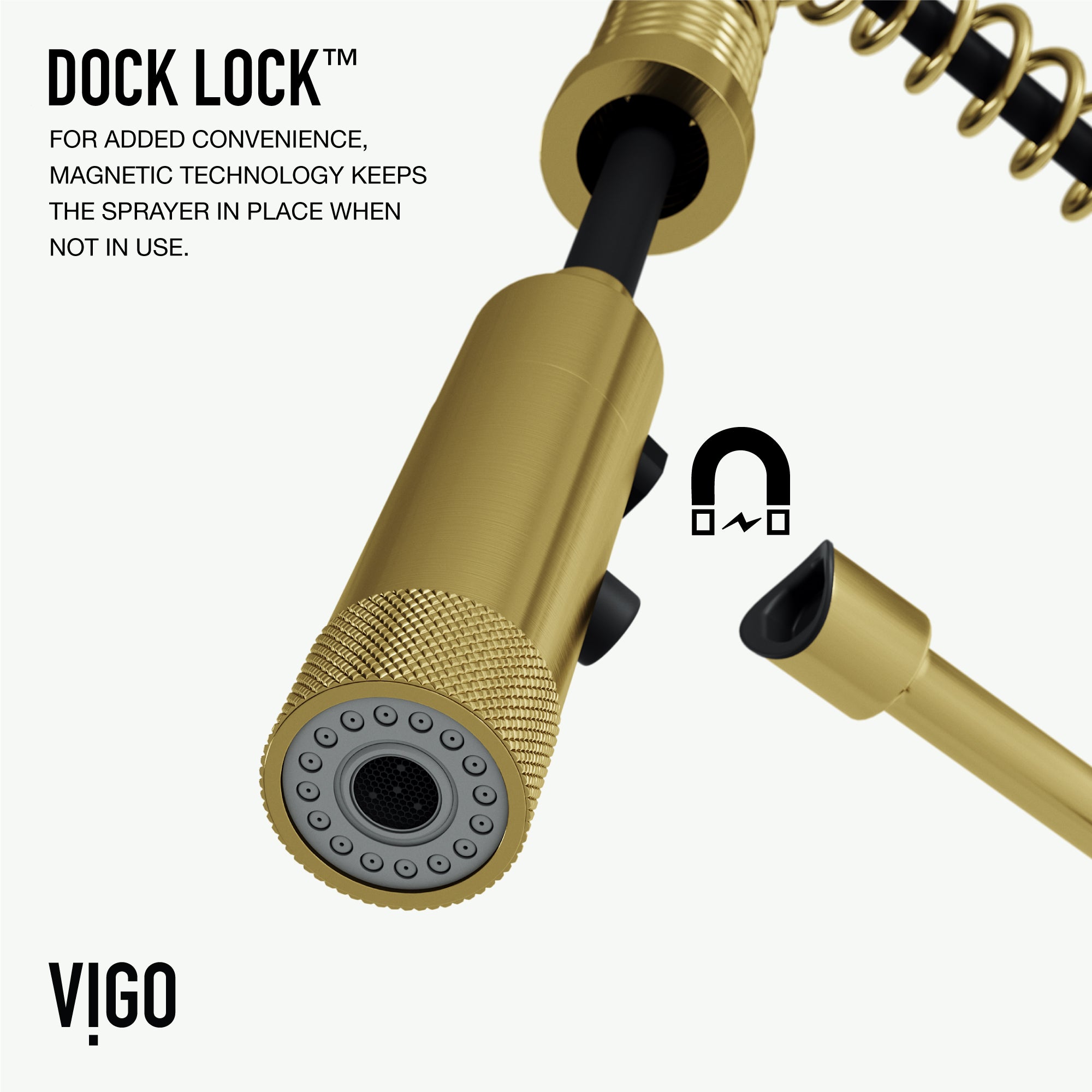 VIGO Sterling 23" H Single Handle Pull-Down Sprayer Kitchen Faucet, Matte Brushed Gold, Without Extras