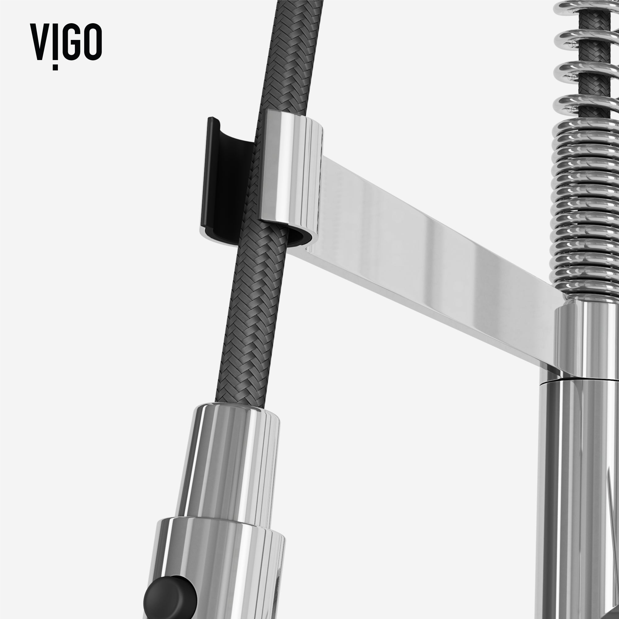VIGO Edison Pro 20" H Single Handle Pull-Down Sprayer Kitchen Faucet, Chrome