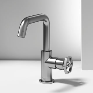 VIGO Ruxton 9" H Single Handle Single Hole Bathroom Faucet, Brushed Nickel, Without Extras
