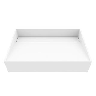 VIGO Starr 23"L x 15"W x 5"H Matte Stone Rectangular Bathroom Vessel Sink